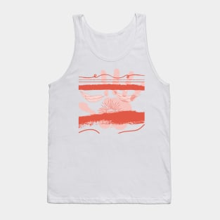 Red hand print Tank Top